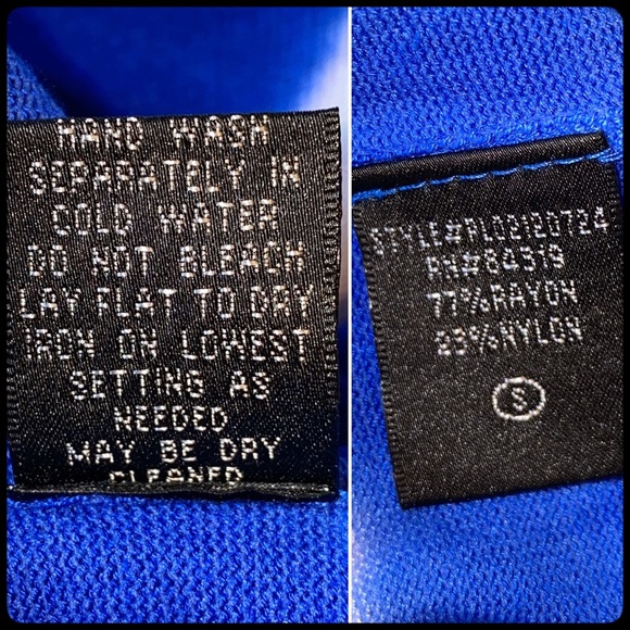 ROYAL BLUE & WHITE TIE DYED BUTTON FRONT SWEATER - Picture 4 of 4